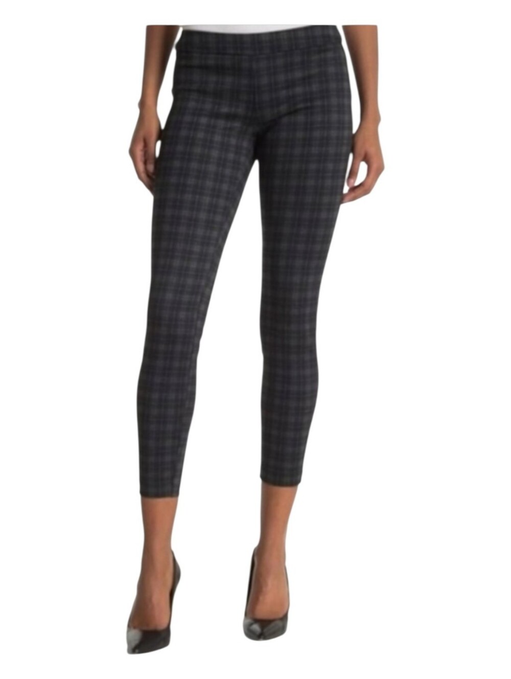 Nanette Lepore Gray Plaid Cropped Careerwear Pants Small Minimalist Academia